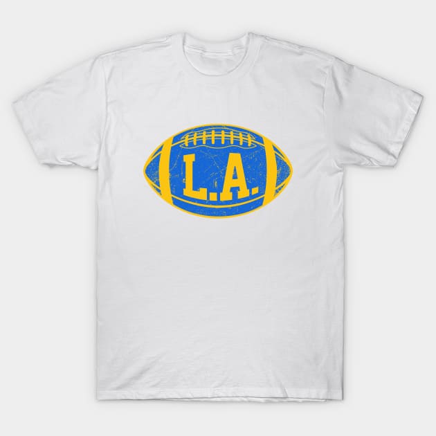 LAC Retro Football - White T-Shirt by KFig21